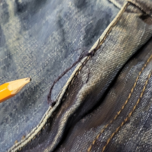 Armani Exchange Distressed Cargo Jeans 30Wx28L Blue - Picture 15 of 16